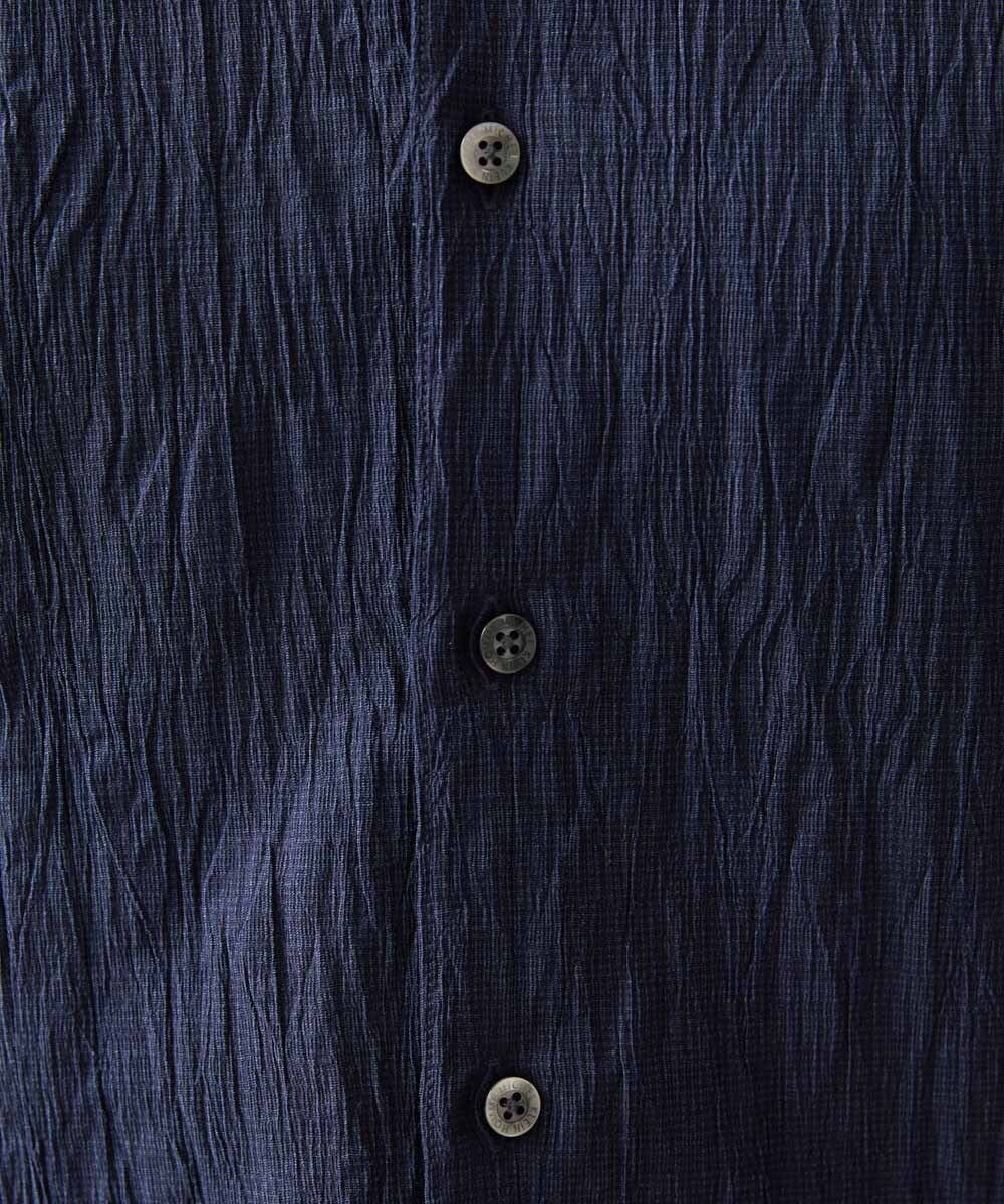 MNBAA26250 MICHEL KLEIN HOMME(ミッシェルクラン オム) チェック柄長袖シャツ ネイビー