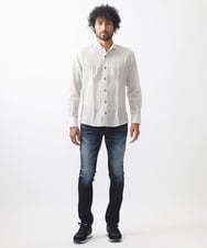 MNBAA26250 MICHEL KLEIN HOMME(ミッシェルクラン オム) チェック柄長袖シャツ グレー