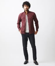 MNBAA51270 MICHEL KLEIN HOMME(ミッシェルクラン オム) 《日本製》総柄ジャガードシャツ パープル