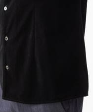 MNBAA56230 MICHEL KLEIN HOMME(ミッシェルクラン オム) トリコットベロア長袖シャツ セットアップ ブラック