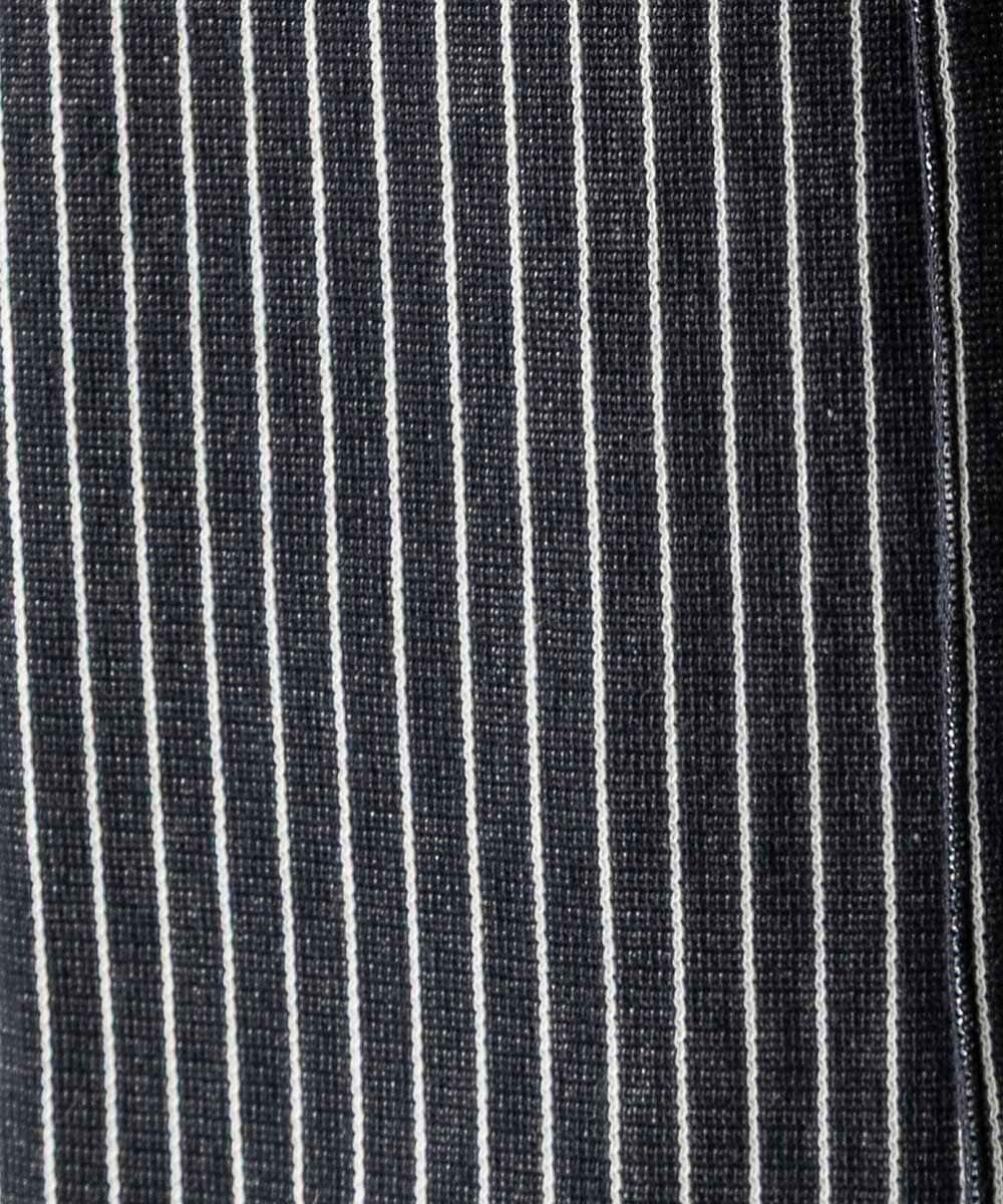 MNBAF55210 MICHEL KLEIN HOMME(ミッシェルクラン オム) 《日本製》ストライプ柄ジャージ長袖シャツ ネイビー
