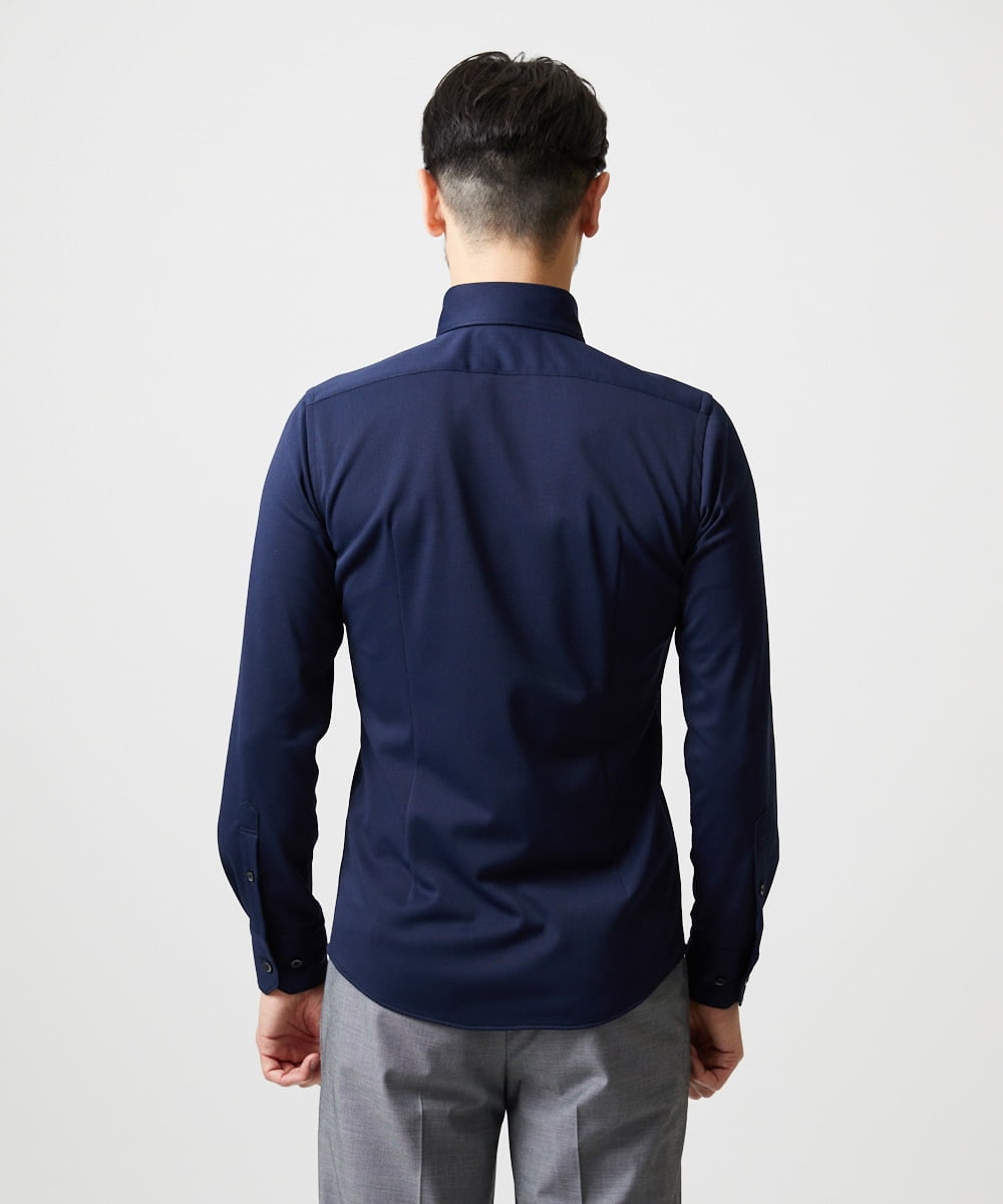 MNBAI03200 MICHEL KLEIN HOMME(ミッシェルクラン オム) 《日本製》ボタンダウン長袖シャツ ネイビー