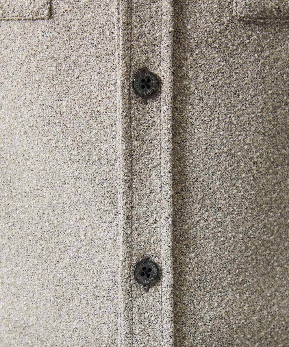 MNBAI55330 MICHEL KLEIN HOMME(ミッシェルクラン オム) ウール調シャツブルゾン ベージュ
