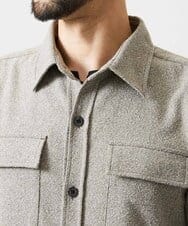MNBAI55330 MICHEL KLEIN HOMME(ミッシェルクラン オム) ウール調シャツブルゾン ベージュ