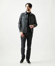 MNBAI55330 MICHEL KLEIN HOMME(ミッシェルクラン オム) ウール調シャツブルゾン ブラック