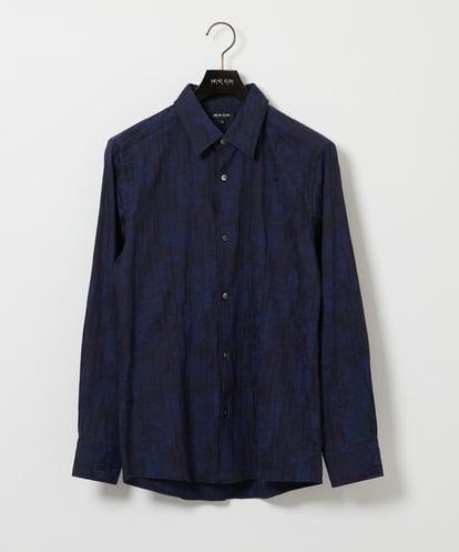 MNBAI63270 MICHEL KLEIN HOMME 総柄タック入り長袖シャツ