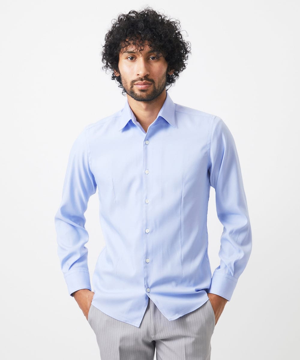 MNBDC59200 MICHEL KLEIN HOMME(ミッシェルクラン オム) 《日本製》イージーケアビジネスシャツ ライトブルー