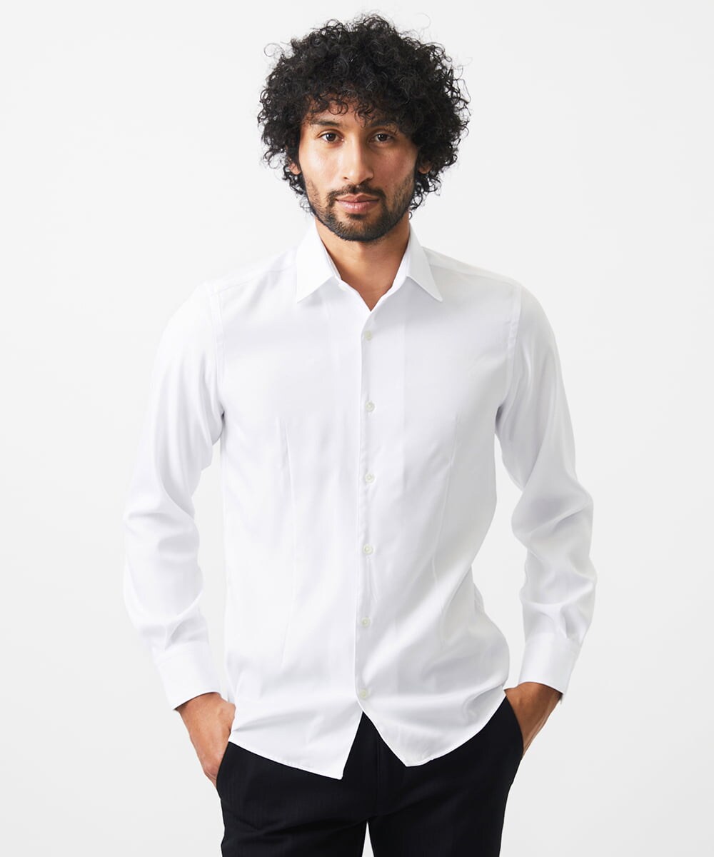 MNBDC59200 MICHEL KLEIN HOMME(ミッシェルクラン オム) 《日本製》イージーケアビジネスシャツ ホワイト