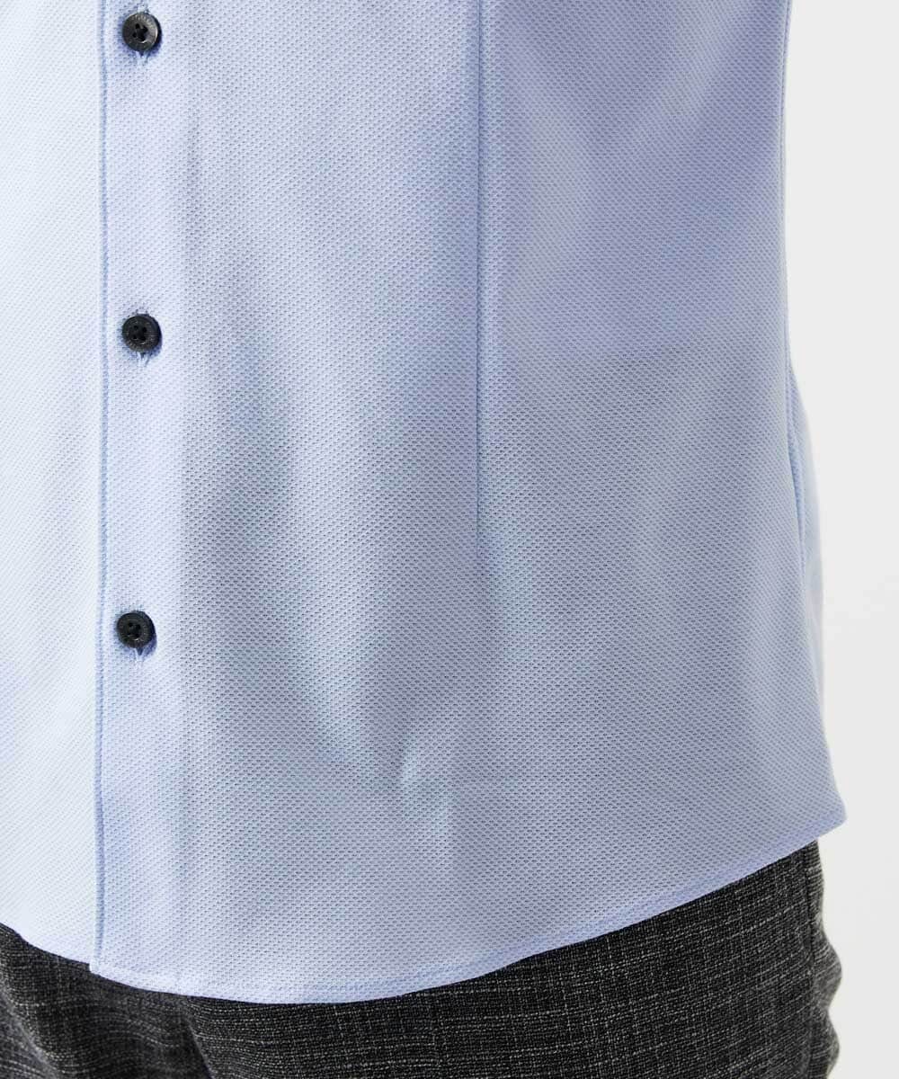 MNBDF50200 MICHEL KLEIN HOMME(ミッシェルクラン オム) 《日本製》ベーシックジャージ長袖シャツ ライトブルー