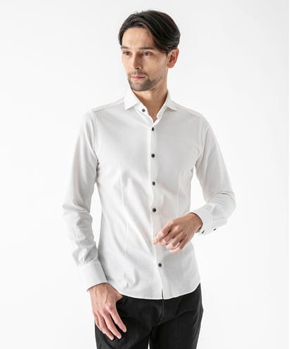 MNBDF50200 MICHEL KLEIN HOMME 《日本製》ベーシックジャージ長袖シャツ