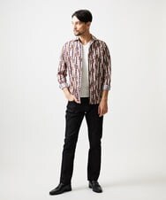 MNBGD60290 MICHEL KLEIN HOMME(ミッシェルクラン オム) 《日本製》総柄長袖シャツ ベージュ