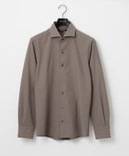 MNBGF56210 MICHEL KLEIN HOMME(ミッシェルクラン オム) ストレッチサッカー長袖シャツ ベージュ