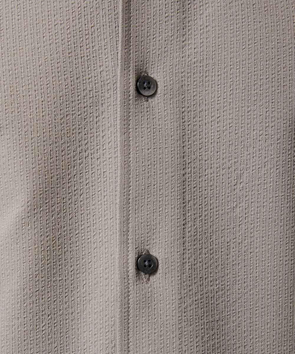 MNBGF56210 MICHEL KLEIN HOMME(ミッシェルクラン オム) ストレッチサッカー長袖シャツ ベージュ