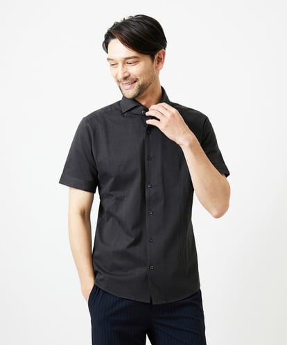 MNBGF65200 MICHEL KLEIN HOMME 《日本製》ブロックイージーケア半袖シャツ