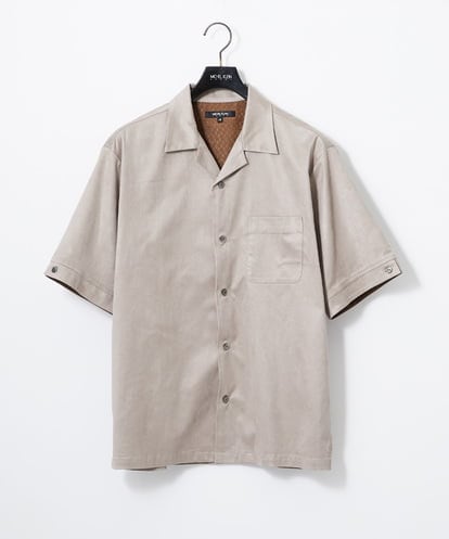 MNBHD55270 MICHEL KLEIN HOMME 【セットアップ】スエード半袖シャツ