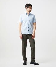MNBHF64180 MICHEL KLEIN HOMME(ミッシェルクラン オム) 《日本製》イージーケアボタンダウン半袖シャツ ライトブルー