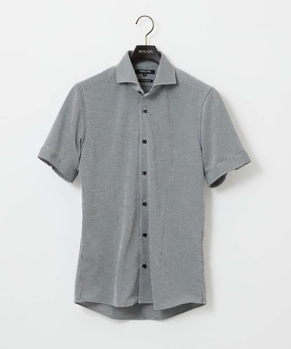 MNBIF01200 MICHEL KLEIN HOMME 《日本製》チドリ柄半袖シャツ