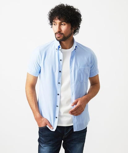 MNBJC68200 MICHEL KLEIN HOMME 《日本製》マイクロチェック柄半袖シャツ