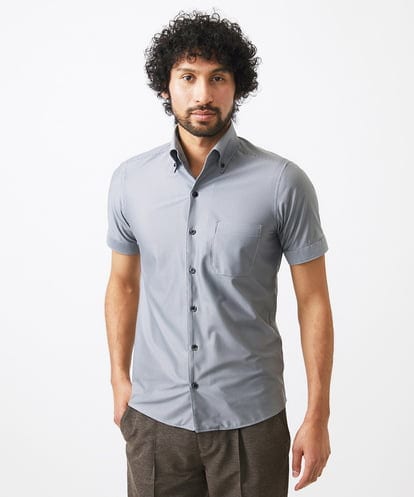 MNBJC68200 MICHEL KLEIN HOMME 《日本製》マイクロチェック柄半袖シャツ