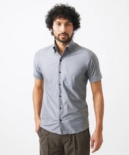 MNBJC68200 MICHEL KLEIN HOMME(ミッシェルクラン オム) 《日本製》マイクロチェック柄半袖シャツ グレー