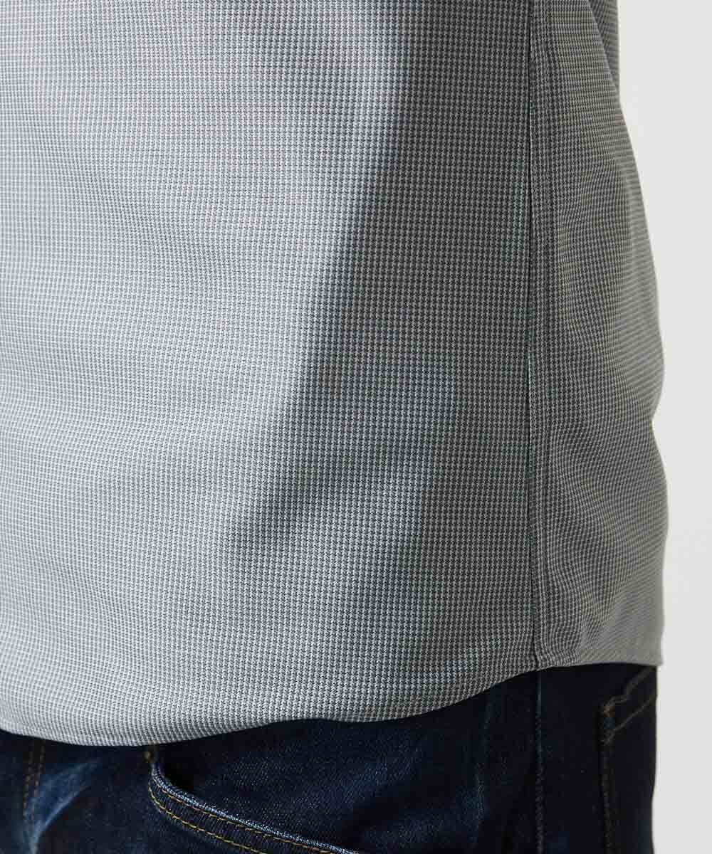 MNBJC68200 MICHEL KLEIN HOMME(ミッシェルクラン オム) 《日本製》マイクロチェック柄半袖シャツ グレー