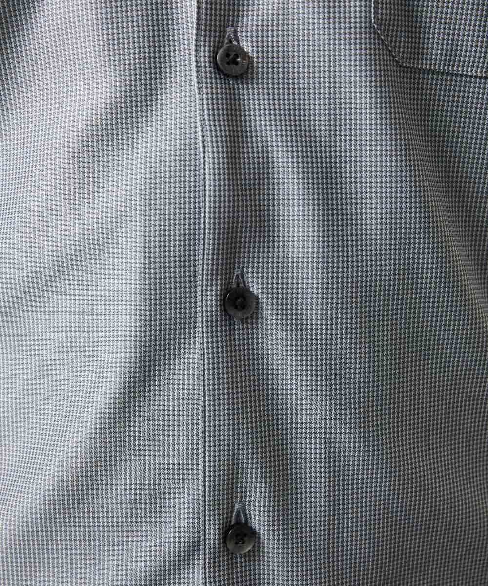 MNBJC68200 MICHEL KLEIN HOMME(ミッシェルクラン オム) 《日本製》マイクロチェック柄半袖シャツ グレー