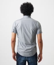 MNBJC68200 MICHEL KLEIN HOMME(ミッシェルクラン オム) 《日本製》マイクロチェック柄半袖シャツ グレー