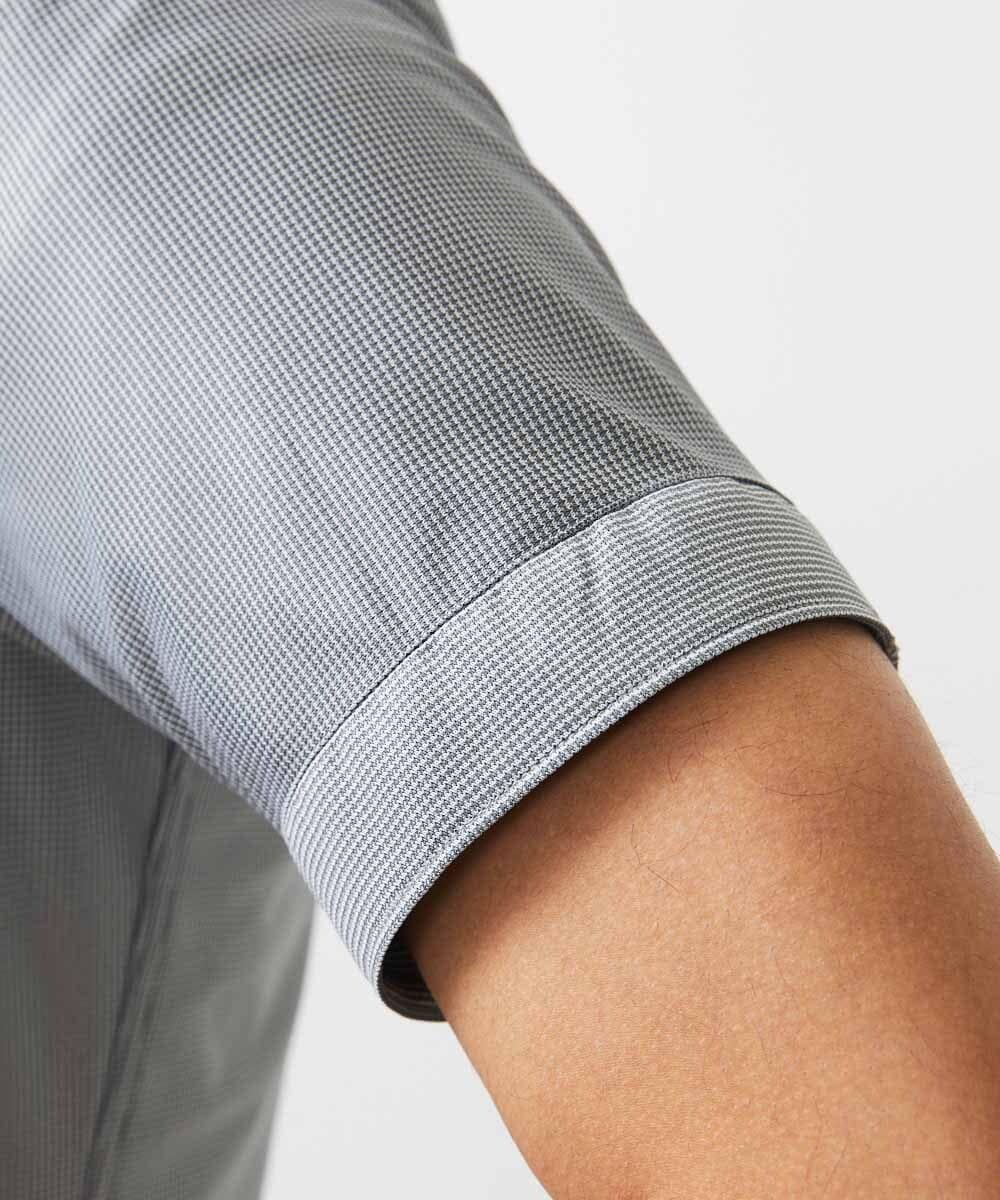 MNBJC68200 MICHEL KLEIN HOMME(ミッシェルクラン オム) 《日本製》マイクロチェック柄半袖シャツ グレー
