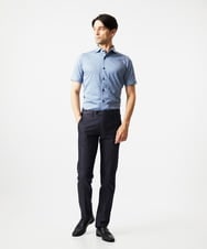 MNBJC69200 MICHEL KLEIN HOMME(ミッシェルクラン オム) 《日本製》ジャガード半袖シャツ ライトブルー