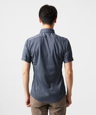 MNBJC69200 MICHEL KLEIN HOMME(ミッシェルクラン オム) 《日本製》ジャガード半袖シャツ ネイビー