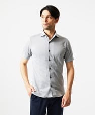 MNBJC69200 MICHEL KLEIN HOMME(ミッシェルクラン オム) 《日本製》ジャガード半袖シャツ ライトグレー