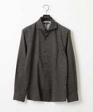 MNBJD53230 MICHEL KLEIN HOMME(ミッシェルクラン オム) コットンウェーブ長袖シャツ ダークグレー