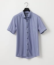 MNBJF68200 MICHEL KLEIN HOMME(ミッシェルクラン オム) 《日本製》ボタンダウン 柄半袖シャツ ブルー
