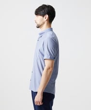 MNBJF68200 MICHEL KLEIN HOMME(ミッシェルクラン オム) 《日本製》ボタンダウン 柄半袖シャツ ブルー