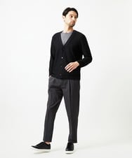 MNCJD72330 MICHEL KLEIN HOMME(ミッシェルクラン オム) ラッセル編みレースカーディガン ブラック