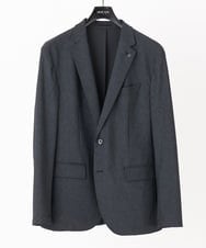 MNDAA50450 MICHEL KLEIN HOMME(ミッシェルクラン オム) 総柄テーラードジャケット セットアップ ブラック