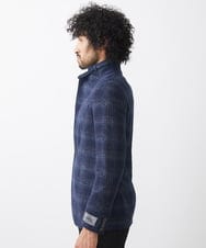 MNDAA52630 MICHEL KLEIN HOMME(ミッシェルクラン オム) チェック柄コンバーチブルジャケット ネイビー