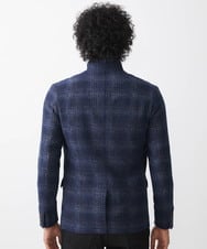 MNDAA52630 MICHEL KLEIN HOMME(ミッシェルクラン オム) チェック柄コンバーチブルジャケット ネイビー