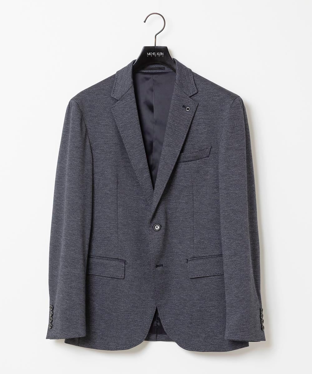 MNDAA55430 MICHEL KLEIN HOMME(ミッシェルクラン オム) ウール調ストレッチテーラードジャケット セットアップ ネイビー