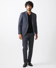 MNDAA55430 MICHEL KLEIN HOMME(ミッシェルクラン オム) ウール調ストレッチテーラードジャケット セットアップ ネイビー