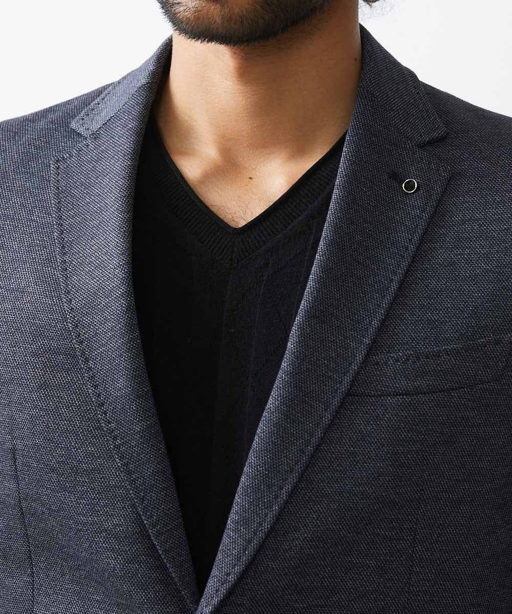 MNDAA55430 MICHEL KLEIN HOMME(ミッシェルクラン オム) ウール調ストレッチテーラードジャケット セットアップ ネイビー