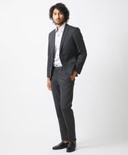 MNDAA55430 MICHEL KLEIN HOMME(ミッシェルクラン オム) ウール調ストレッチテーラードジャケット セットアップ ダークグレー
