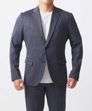 MNDAA56430 MICHEL KLEIN HOMME(ミッシェルクラン オム) 【2024年モデル】BODY MAKEウール調ストレッチテーラードジャケット セットアップ ネイビー