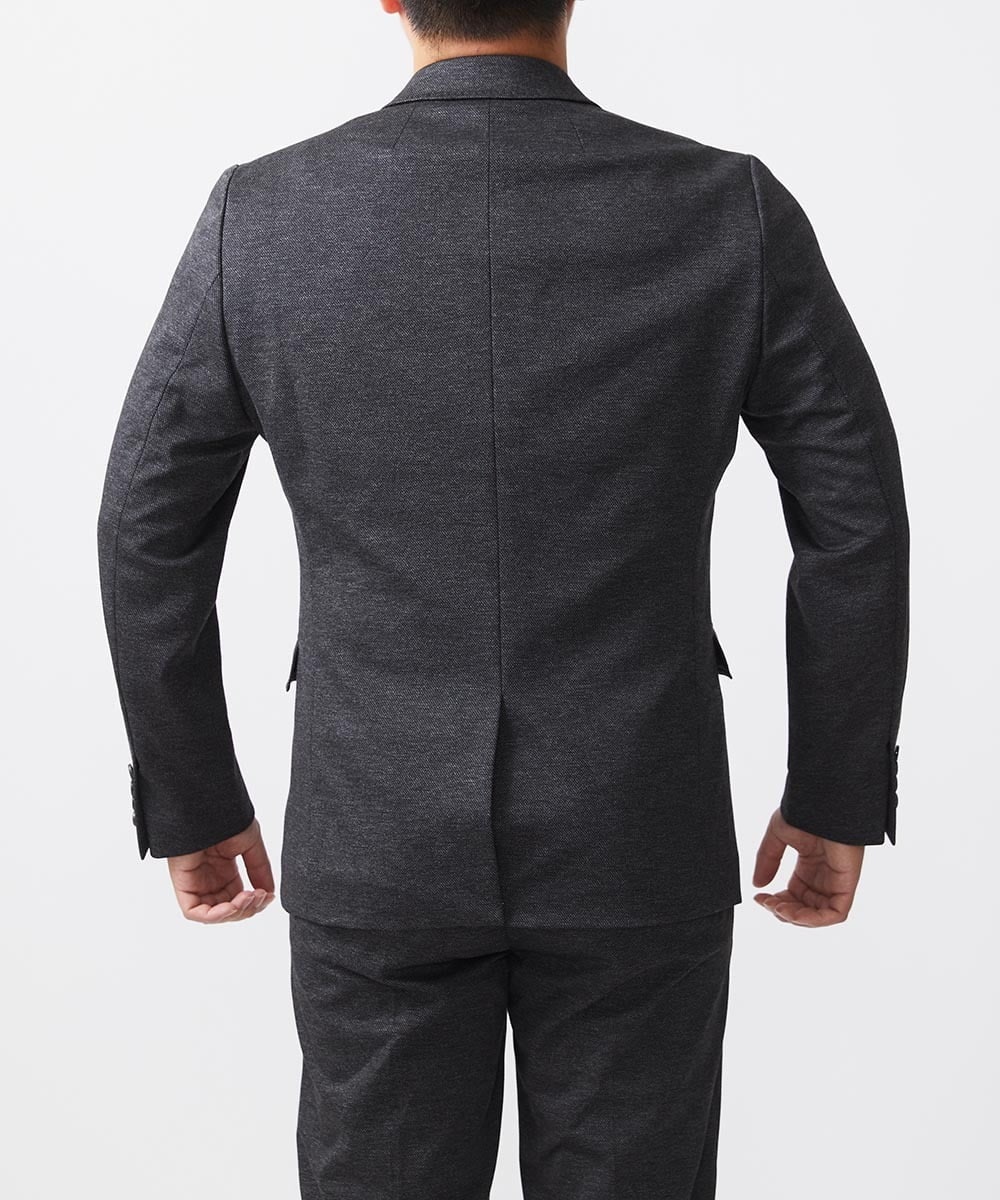 MNDAA56430 MICHEL KLEIN HOMME(ミッシェルクラン オム) 【2024年モデル】BODY MAKEウール調ストレッチテーラードジャケット セットアップ ダークグレー