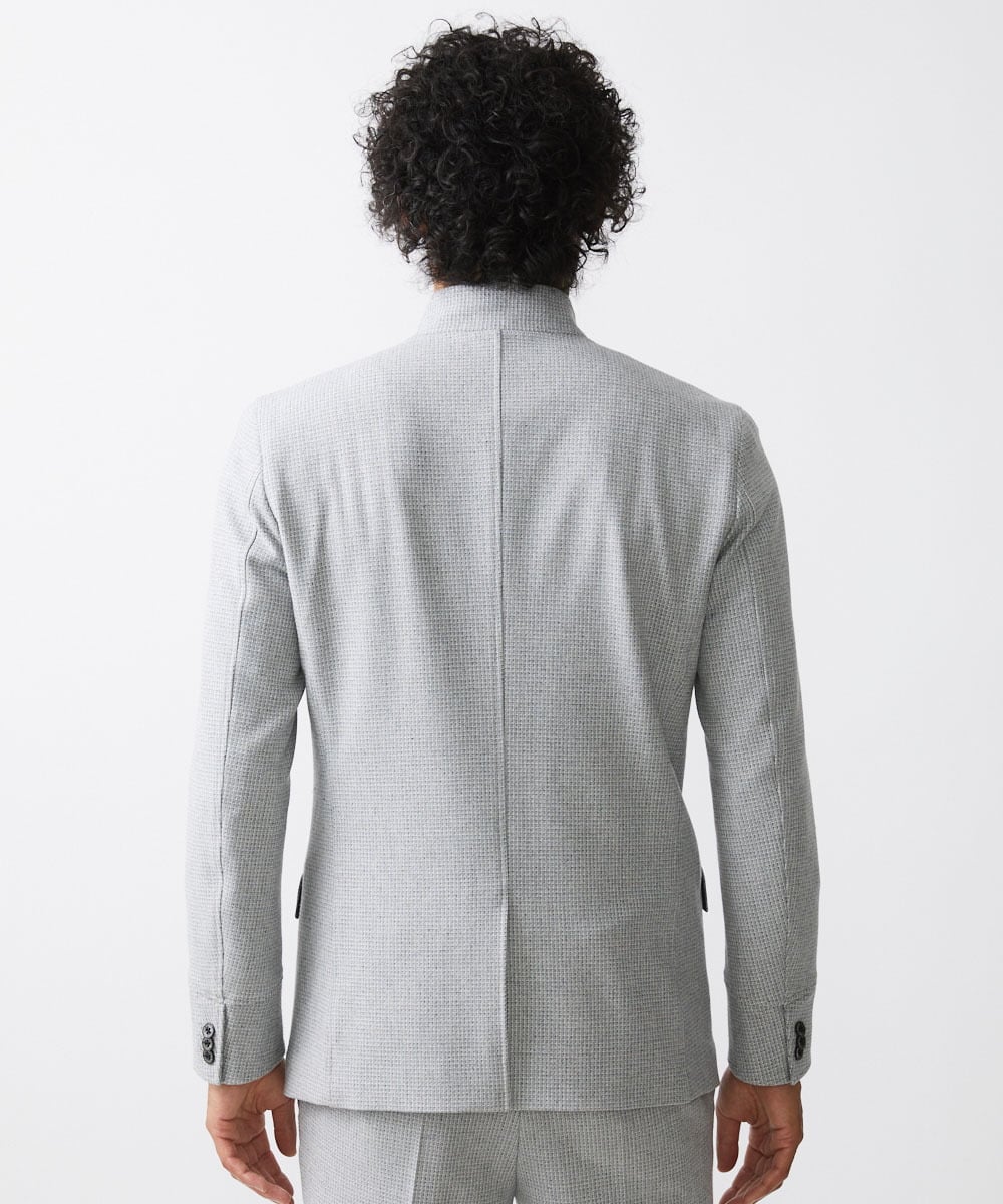 MNDAA57530 MICHEL KLEIN HOMME(ミッシェルクラン オム) スタンドカラーストレッチジャケット セットアップ グレー