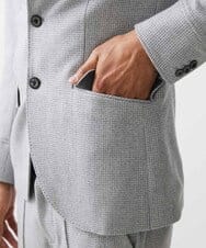 MNDAA57530 MICHEL KLEIN HOMME(ミッシェルクラン オム) スタンドカラーストレッチジャケット セットアップ グレー