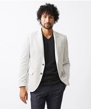MNDAA58490 MICHEL KLEIN HOMME(ミッシェルクラン オム) ベロアストレッチテーラードジャケット ベージュ