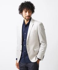 MNDAA58490 MICHEL KLEIN HOMME(ミッシェルクラン オム) ベロアストレッチテーラードジャケット ベージュ