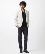 MNDAA58490 MICHEL KLEIN HOMME(ミッシェルクラン オム) ベロアストレッチテーラードジャケット ベージュ
