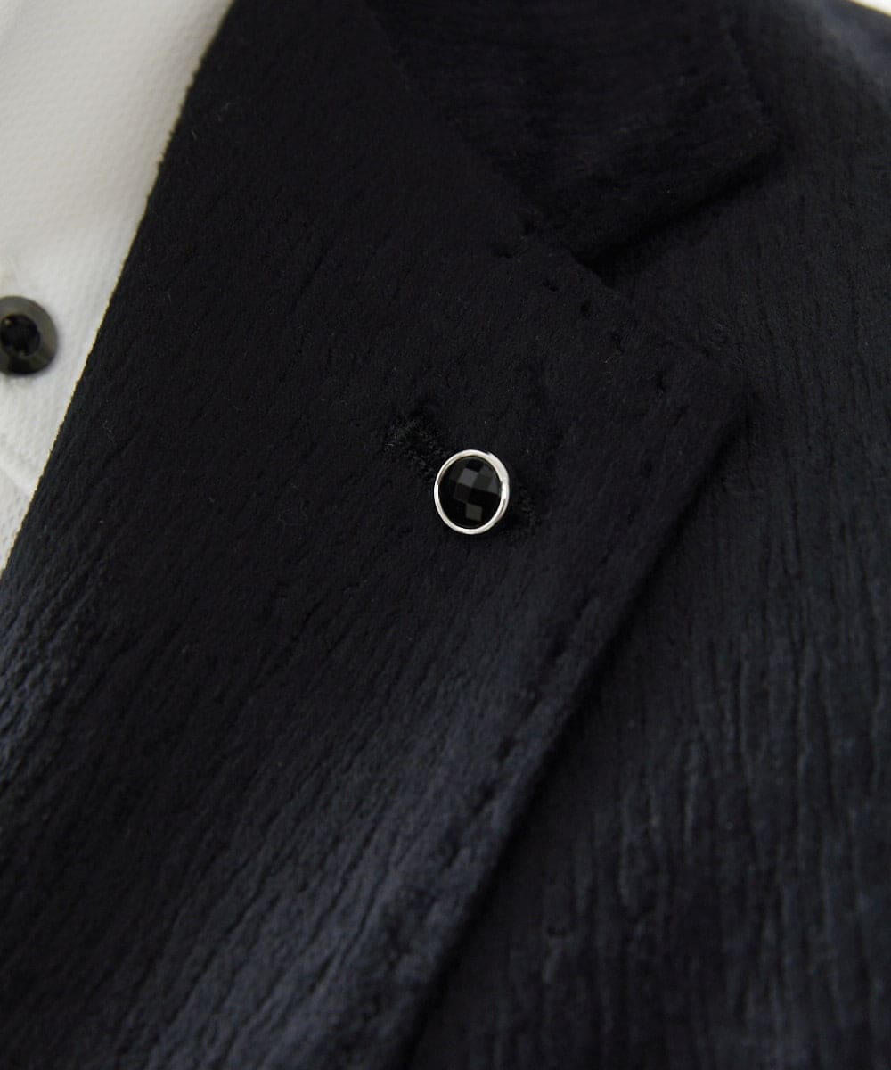 MNDAA58490 MICHEL KLEIN HOMME(ミッシェルクラン オム) ベロアストレッチテーラードジャケット ブラック